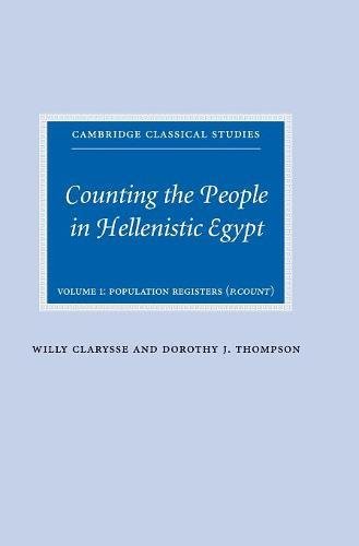 Counting the People in Hellenistic Egypt Volume 1, Population Registers (P. Cou [Hardcover]