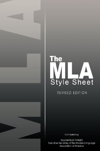 The Mla Style Sheet Revised Edition [Paperback]