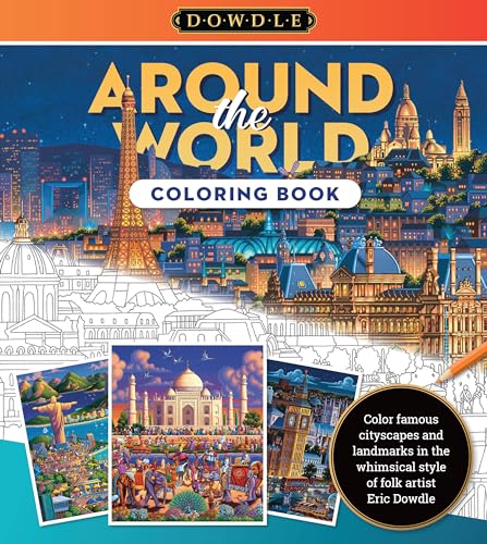 Eric Dowdle Coloring Book: Around the World: Color famous cityscapes and landmar [Paperback]