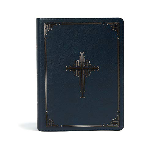 CSB Ancient Faith Study Bible, Navy LeatherTouch : Black Letter, Church Fathers, [Unknown]