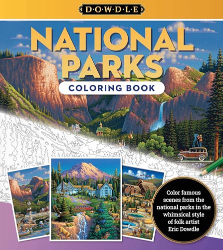 Eric Dowdle Coloring Book: National Parks: Color famous scenes from the national [Paperback]