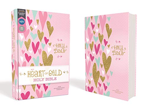 NIV, Heart of Gold Holy Bible, Hardcover, Red Letter Edition, Comfort Print [Hardcover]