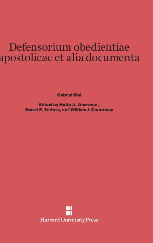 Defensorium Obedientiae Apostolicae Et Alia Documenta [Hardcover]