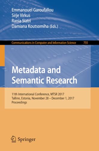 Metadata and Semantic Research: 11th Internat