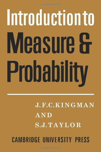 Introdction to Measure and Probability [Paperback]