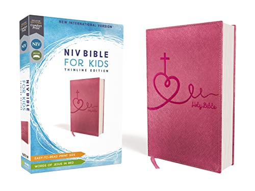 NIV, Bible for Kids, Leathersoft, Pink, Red L