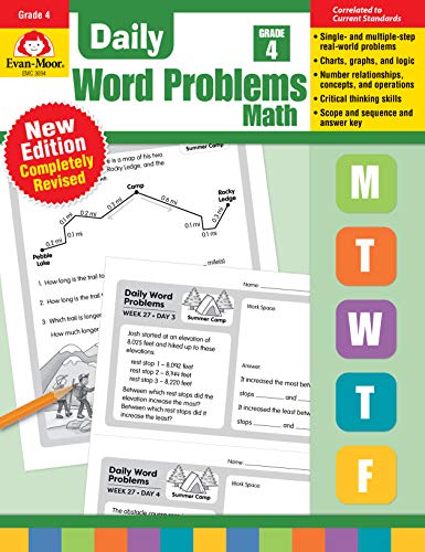 Daily Word Problems, Grade 4 [Paperback]