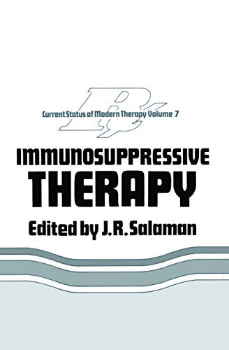 Immunosuppressive Therapy [Paperback]