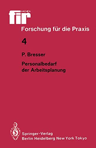 Personalbedarf der Arbeitsplanung [Paperback]