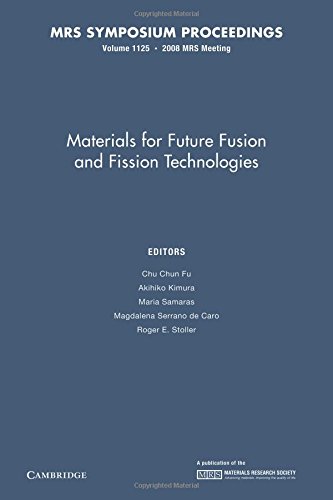 Materials for Future Fusion and Fission Technologies Volume 1125 [Paperback]