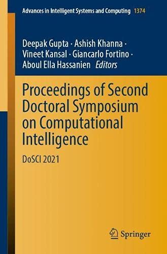 Proceedings of Second Doctoral Symposium on Computational Intelligence: DoSCI 20 [Paperback]