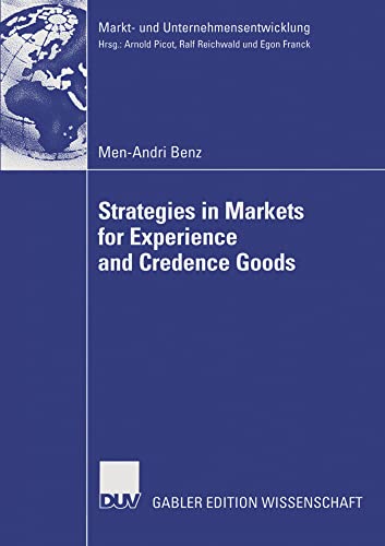 Strategies in Markets for Experience and Credence Goods [Paperback]