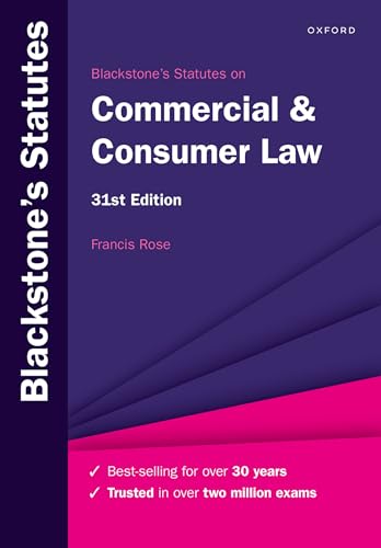 Blackstone's Statutes on Commercial & Consumer Law [Paperback]