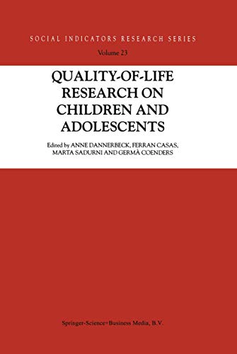 Quality-of-Life Research on Children and Adolescents [Paperback]