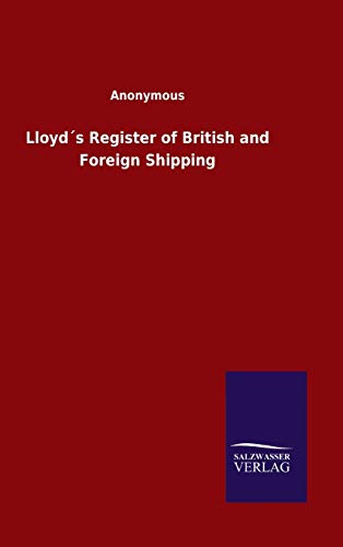 Lloyds Register Of British And Foreign Shipping