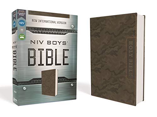 NIV, Boys' Bible, Leathersoft, Brown Camo, Comfort Print [Leather / fine bindi]