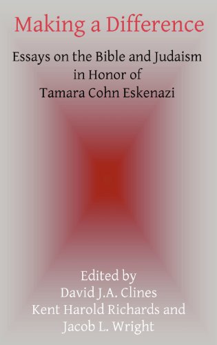 Making a Difference  Essays on the Bible and Judaism in Honor of Tamara Cohn Es [Hardcover]