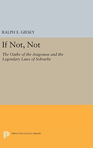 If Not, Not The Oathe of the Aragonese and the Legendary Laws of Sobrarbe [Hardcover]