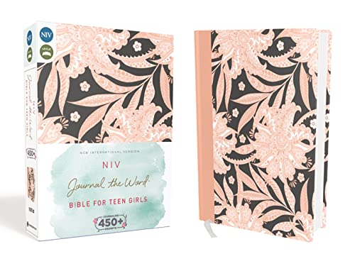 NIV, Journal the Word Bible for Teen Girls, Hardcover, Pink Floral, Red Letter:  [Hardcover]