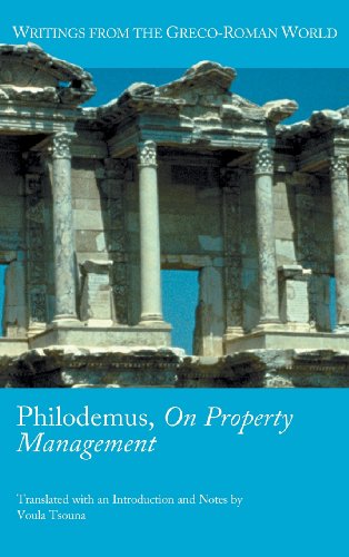 Philodemus, On Property Management (riting From The Greco-Roman World) [Hardcover]