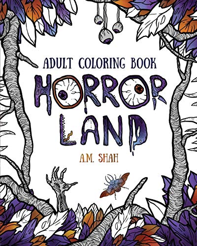 Adult Coloring Book Horror Land [Paperback]