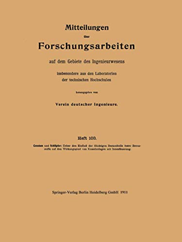 Mitteilungen ber Forschungsarbeiten auf dem Gebiete des Ingenieurwesens insbeso [Paperback]