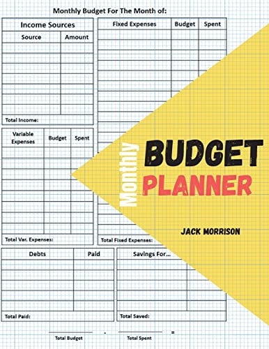 Monthly Budget Planner And Organizer