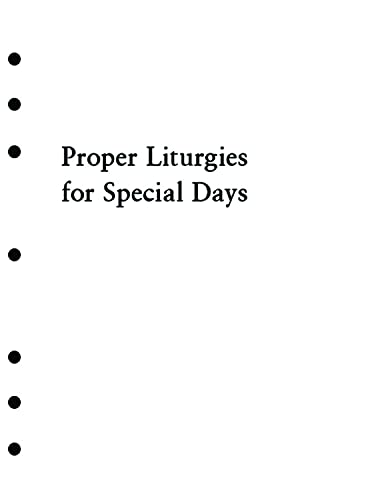 Holy Eucharist Proper Liturgies for Special Days Inserts [Loose-leaf]