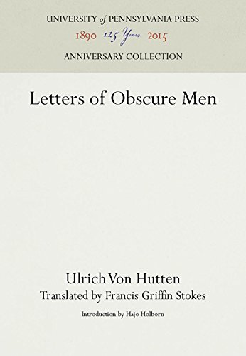 Letters of Obscure Men [Hardcover]