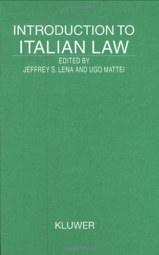 Introduction to Italian Law [Hardcover]