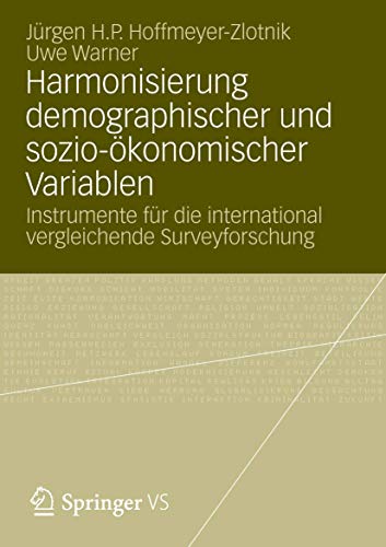 Harmonisierung demographischer und sozio-konomischer Variablen: Instrumente fr [Paperback]