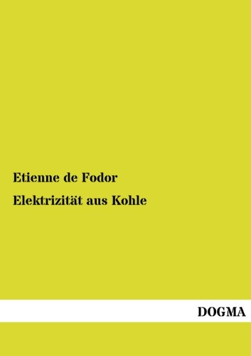 Elektrizitt Aus Kohle [Paperback]