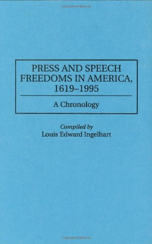 Press And Speech Freedoms In America, 1619-1995 A Chronology [Hardcover]