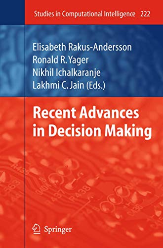 Recent Advances in Decision Making [Paperback]