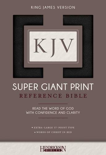 Holy Bible: King James Version, Black, Imitation Leather, Super Giant Print [Paperback]