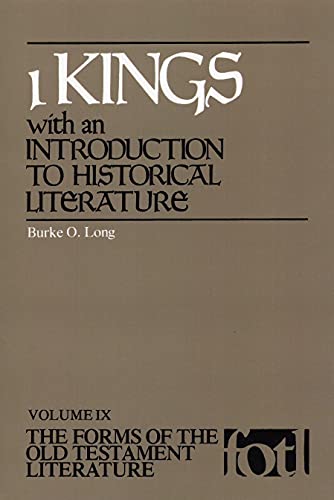 1 Kings With An Introduction To Historical Literature (forms Of The Old Testame [Paperback]