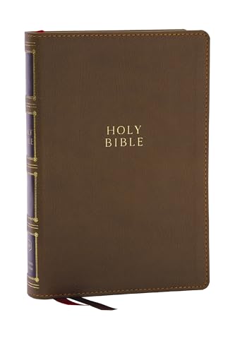 KJV Holy Bible: Compact Bible with 43,000 Center-Column Cross References, Brown  [Leather / fine bindi]