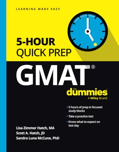 GMAT 5-Hour Quick Prep For Dummies [Paperback]