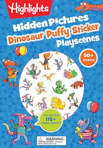 Dinosaur Hidden Pictures Puffy Sticker Playscenes [Paperback]