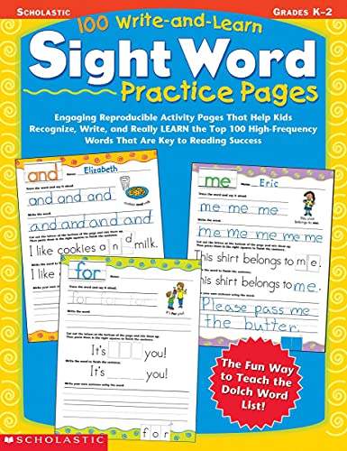 100 Write-and-Learn Sight Word Practice Pages