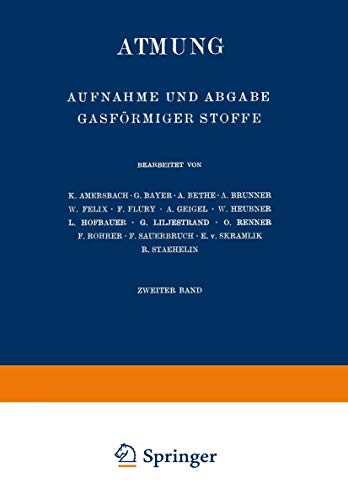 Atmung: Aufnahme und Abgabe Gasfrmiger Stoffe [Paperback]