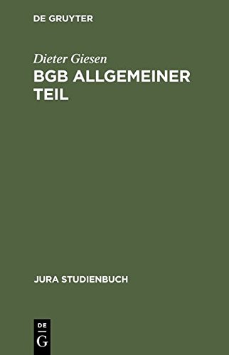 BGB Allgemeiner Teil  Rechtsgeschftslehre [Hardcover]