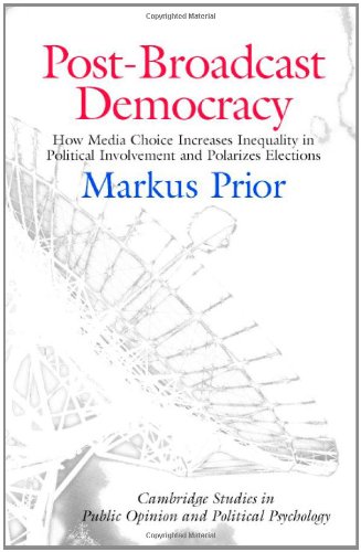 Post-Broadcast Democracy Ho Media Choice Increases Inequality in Political Inv [Hardcover]