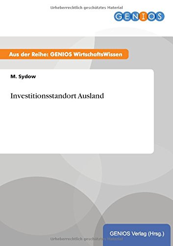 Investitionsstandort Ausland (german Edition) [Paperback]