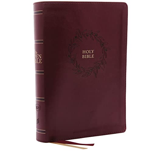 The KJV, Open Bible, Leathersoft, Burgundy, Thumb Indexed, Red Letter, Comfort P [Leather / fine bindi]