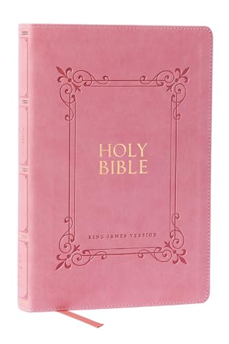 KJV Holy Bible: Large Print with 53,000 Center-Column Cross References, Pink Lea [Leather / fine bindi]