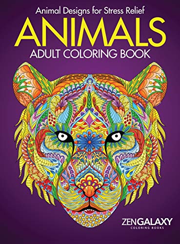 Adult Coloring Book  Calming Animal Designs Animals [Hardcover]