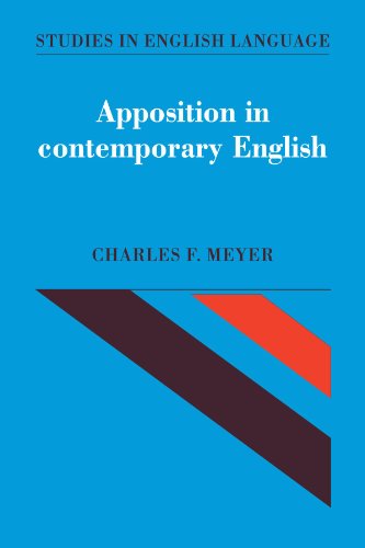 Apposition in Contemporary English [Paperback]