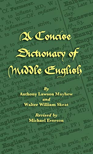 A Concise  Dictionary Of Middle English [Hardcover]