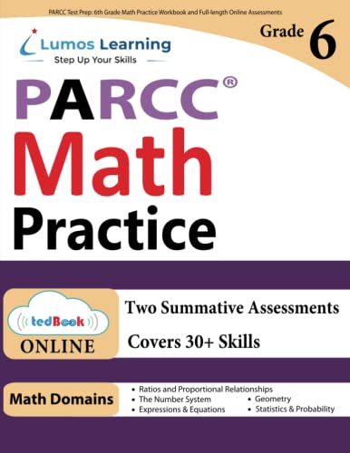 PARCC Test Prep 6th Grade Math Practice Workbook and Full-length Online Assessm [Paperback]